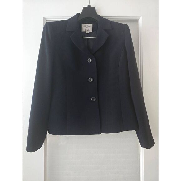 Women's Collections for Le Suit Navy Blue Suit Jacket Size 4‎ Petite - Picture 1 of 7